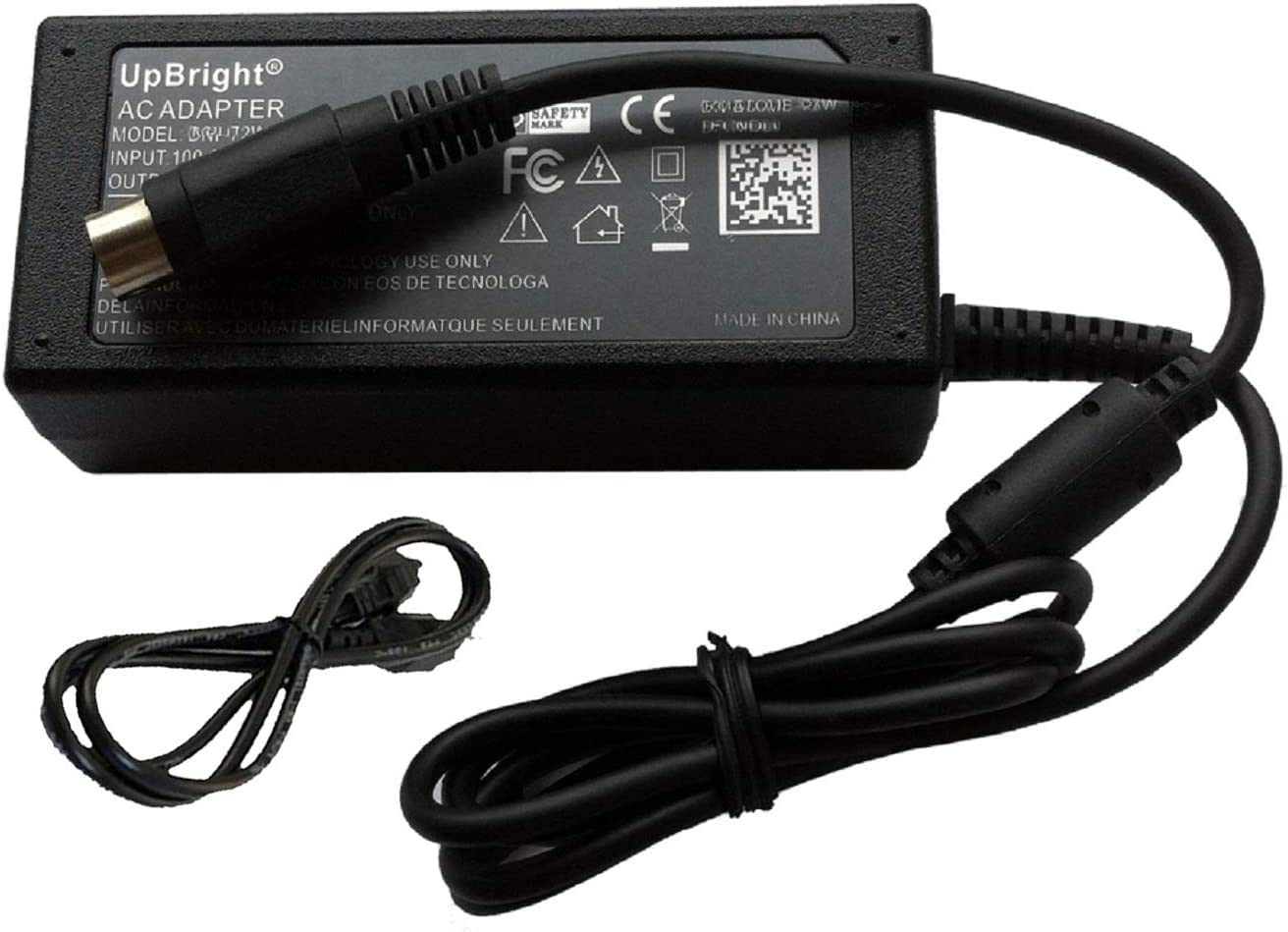 UPBRIGHT19V 4-Pin AC/DC Adapter Compatible with Delta MDS-060AAS19 B MDS-060AAS19B MDS060AAS19B Delta Electronics, INC. DC19V 3.15A 60W 19.0V 19 Volts 19VDC Power Supply Cord Cable Battery Charger