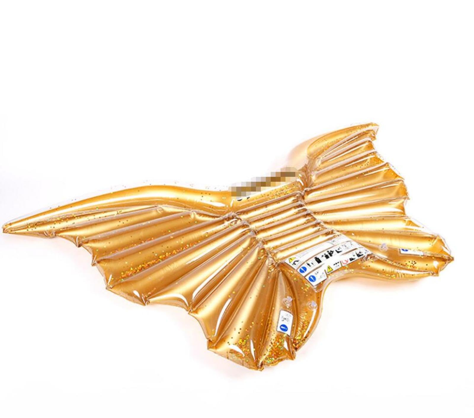 Gonflable Eau Hamac Portable Flottant Lit Chaise Longue Papillon Flottant Rangée Ailes Épaissies Adultes Anneau De Natation Paillettes