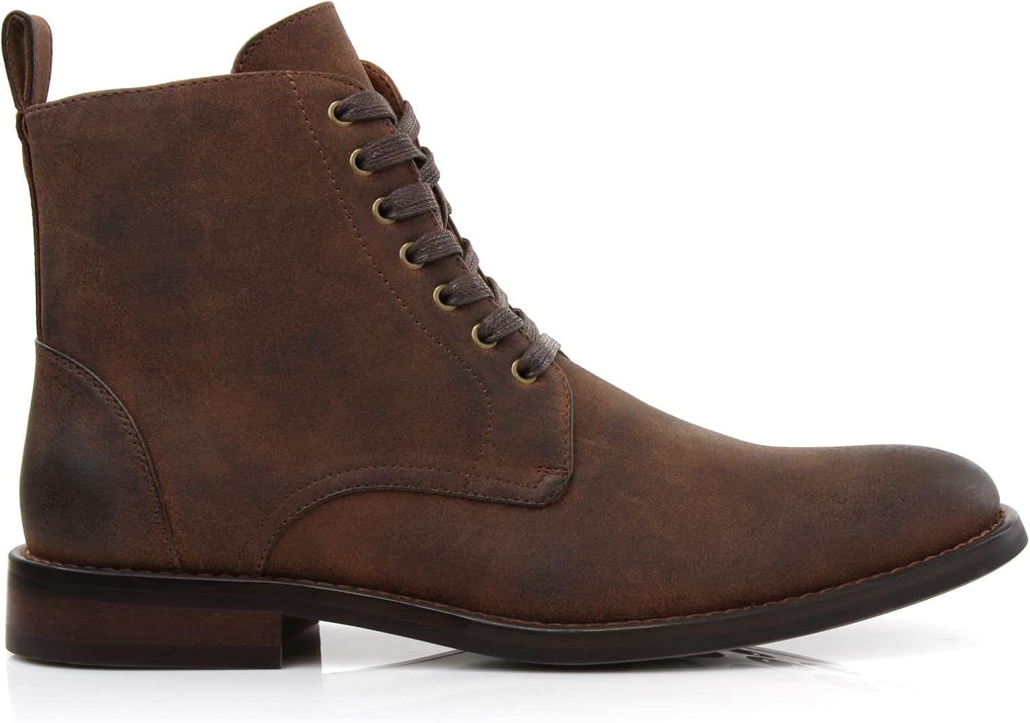 Polar Fox Men's Ankle Dress Boots | Lace-up Casual Fashion Boot Collection | Cap Toe & Plain Toe Styles image 2
