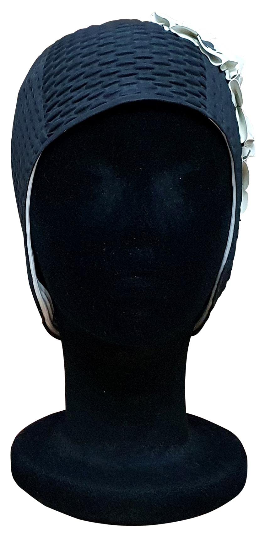 Oslo Bubble Bonnet De Bain à Motif Floral Pour Femme Style Classique Rétro 3 Fleurs Ton Sur Ton 3D Pétale élégant Vintage Bonnet De Bain Taille Unique