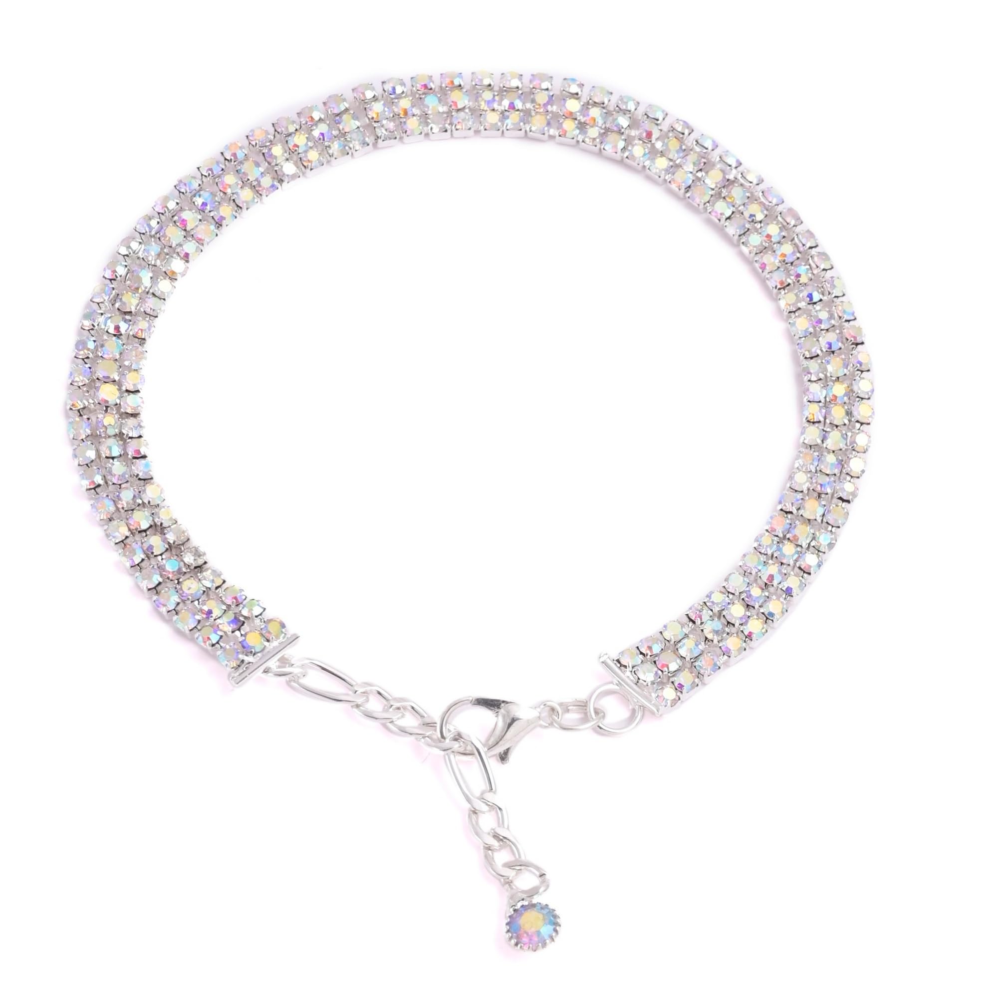 VAMA FASHIONS Trendy Silver Crystal Rhinestone Payal Anklet Toes Foot Chain Single Ankle Anklets For Girls Women (3 Line Silver Ankle Chain) (B0D181X4BN) Amazon Price History, Amazon Price Tracker