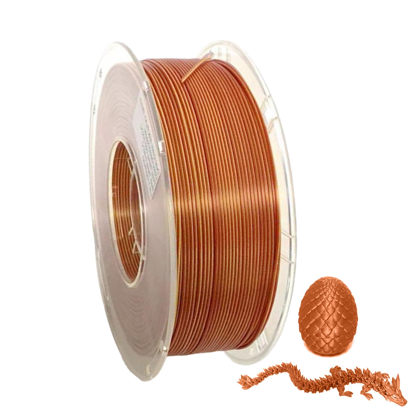 Filamento de impresora PLA | Filamento de impresión de dos colores - Filamento de bobina de 1.75 mm, carrete de 1 kg, material de impresión PLA, brillo sedoso, para la mayoría de