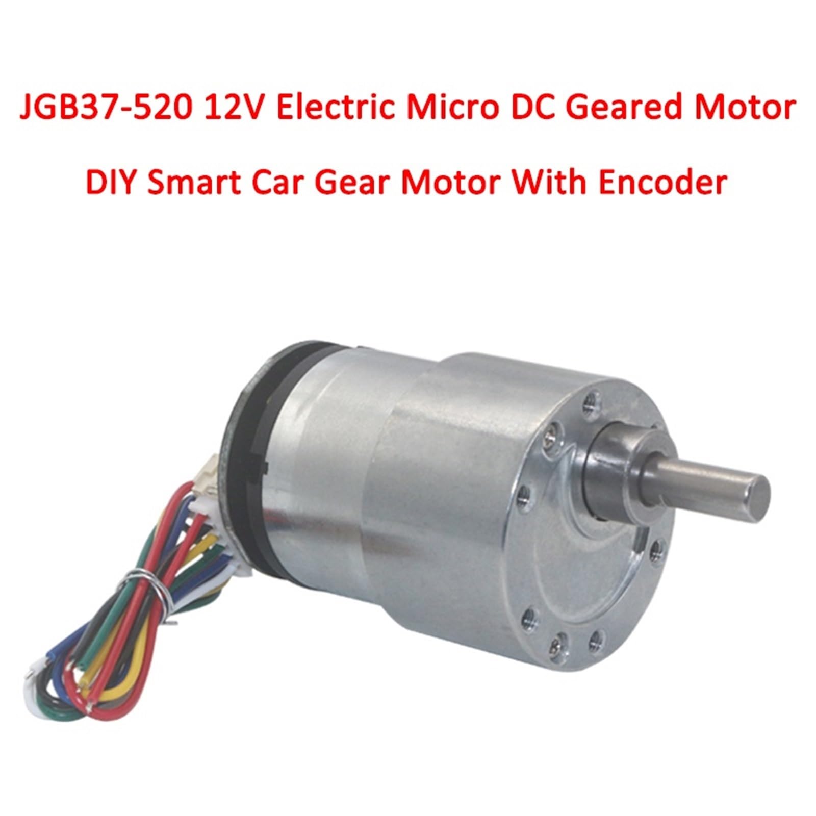 JGB37-520 6 V 12 V elektryczny silnik z przekładnią Micro DC DIY inteligentny silnik z enkoderem (pojedynczy silnik, 12 V 20 obr./min)