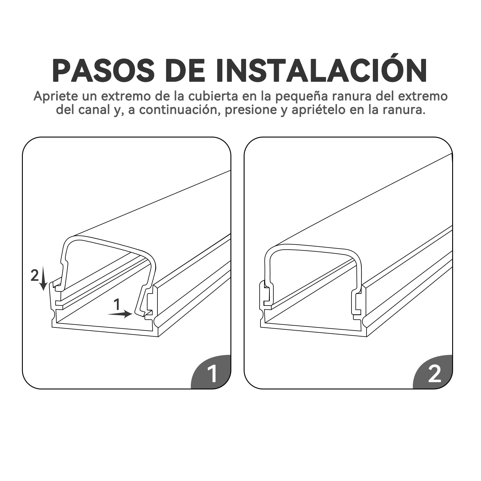 HOMMAND Perfil Aluminio Tira LED, 10 Pack 1m Perfil de Aluminio para LED Forma de U Altura añadida, Canal de aluminio LED, con Conector de Esquina, Adhesivo, Tapas finales, Clips de Montaje