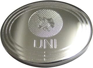Silver Toned Oval Etched Uniswap Coin Cryptocurrency Blockchain Magnet
