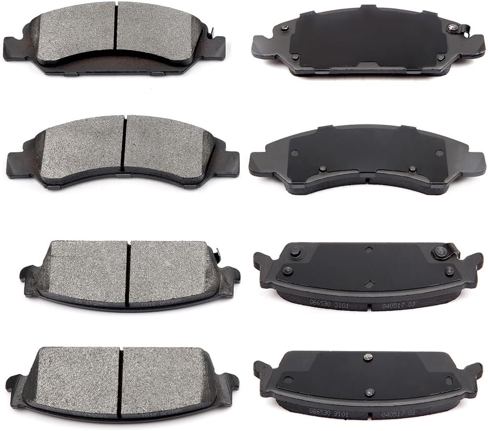cciyu D1363 D1194 Front Rear Ceramic Brake Pads Kits fit For Cadillac Escalade,Escalade ESV,Escalade EXT,For Chevy Avalanche,Silverado,1500,Suburban,1500,Tahoe,For GMC Sierra,1500,Yukon,Yukon XL,1500