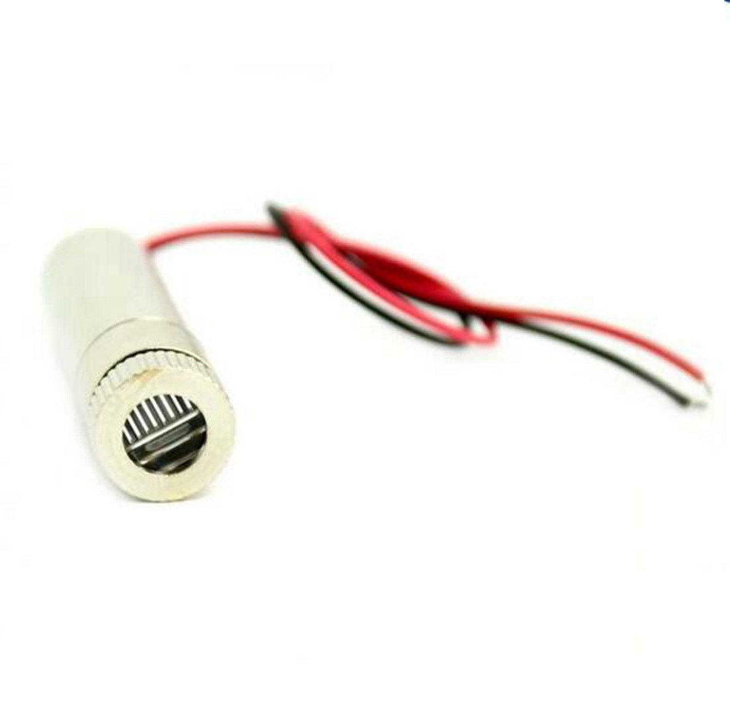 3in1 Dot/Line/Cross 650nm 200mW Red Laser Diodenmodul 5V w 12mm Heatsink/Halter