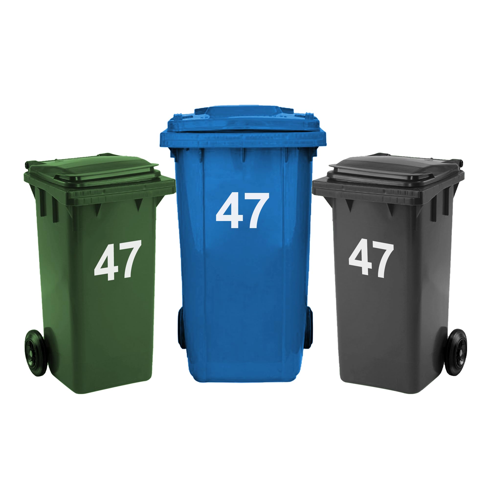 Rubigo 3 x Bin Numbers for Wheelie Bins, 0-99, Letters A-D, 17.5cm Dustbin Stickers, Easy Application Stick On Number Stickers - Weatherproof Self Adhesive Vinyl (5) — view 71