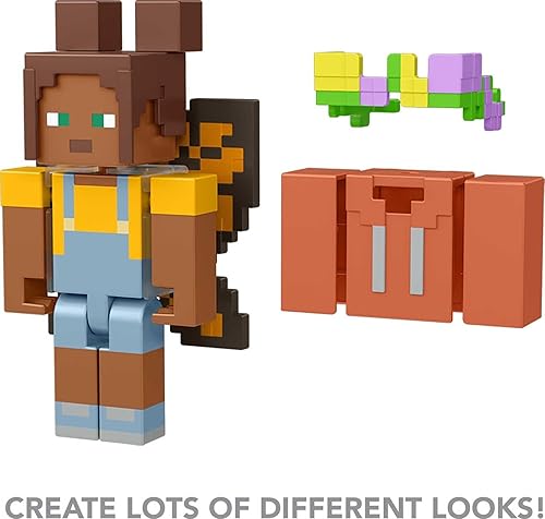 Miniatura 5 de Minecraft Creator Series Figura de alas de hada, juguete de construcción coleccionable, figura de acción de 3.25 pulgadas con accesorios, regalo