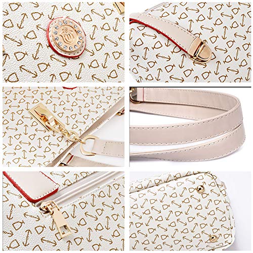 Set de 6 bolsos de mujer en cuero PU clásico miniatura 4