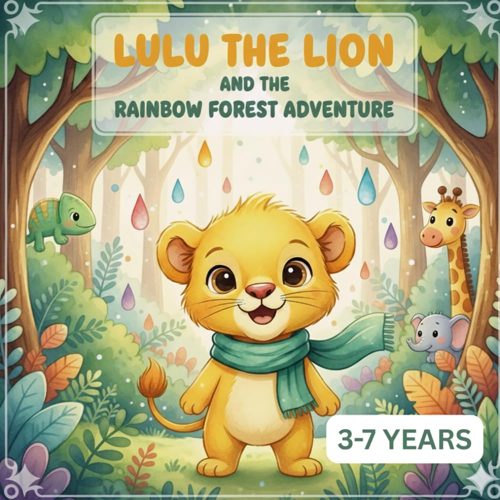LULU THE LITTLE LION AND THE RAINBOW FOREST ADVENTURE- STORY OF BRAVE LION AND FRIENDS: An Animal Adventure Story About Courage, Friendship, and Kindness for Kids 3-7