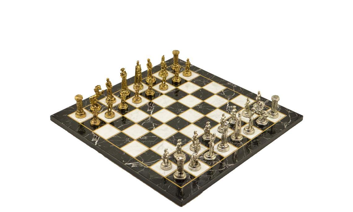 GiftHome Royal Medieval British Army Set di scacchi in metallo di rame