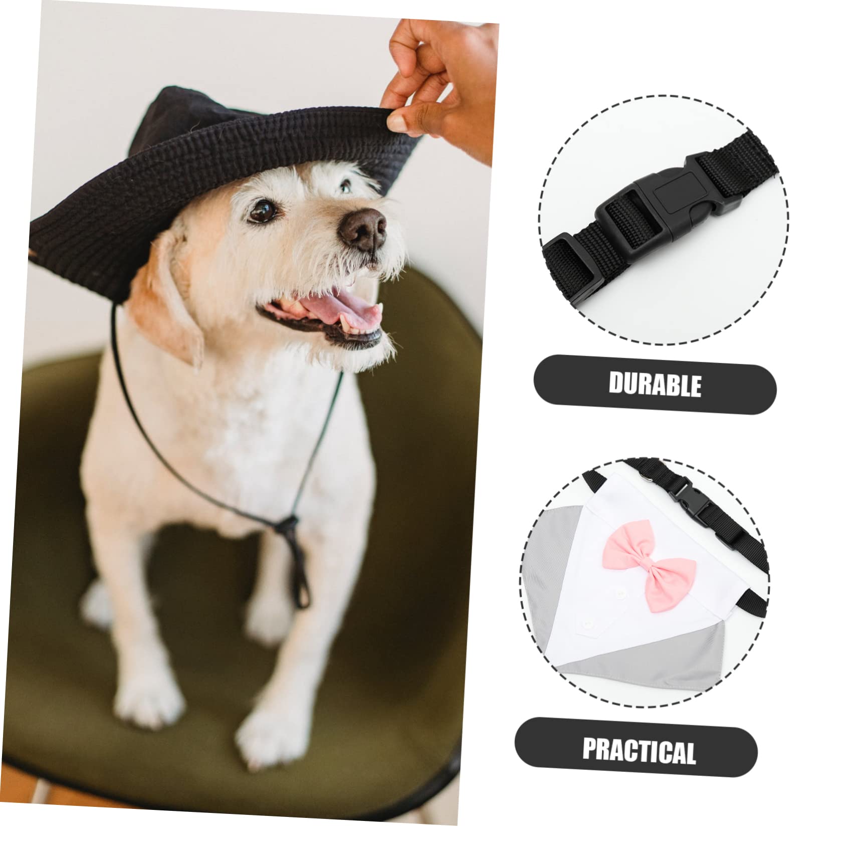 BESPORTBLE 2juegos Traje De Esmoquin para Perro Bufanda Triangular Ropa Formal para Mascotas Bodas y Fiestas Conjunto De Disfraz para Perros Ropa De Fiesta para Cachorros para Cumpleaños y