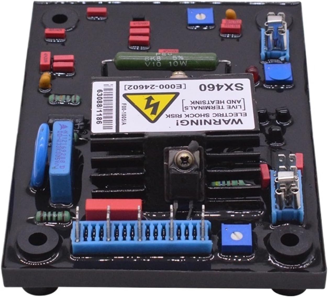 1pcs AVR SX460 Automatic Voltage Regulator for brushless Generator SX460 red Capacitor SX460