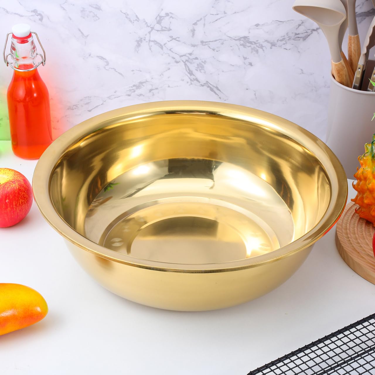 DOITOOL Lavabo De Acero Inoxidable Reforzado Para Lavado De Pies y Cocina Cuenco Multiusos Compacto y Resistente Apto Para Frutas y Verduras Diseño Ergonómico y Superficie Pulida Sanitaria