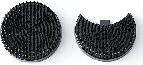 Miniatura 5 de Wazakura Sun and Moon Ikebana Kenzan, fabricado en Japón, soporte de flores japonés con rana pin para arreglos florales (negro sol y luna Kenzan)