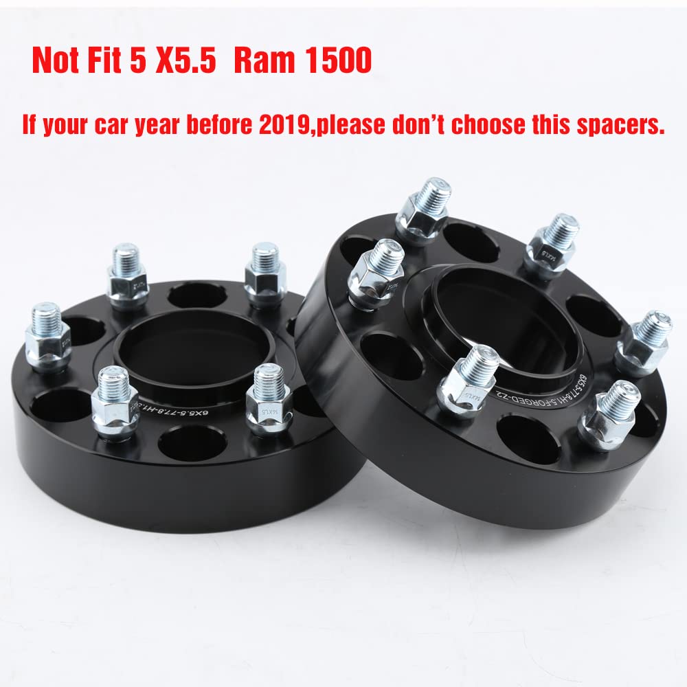 KSP 6X5.5 Wheel Spacers for 2019 2020 2021 Ram 1500,1.5"(38mm) Real Hub Centric Spacers