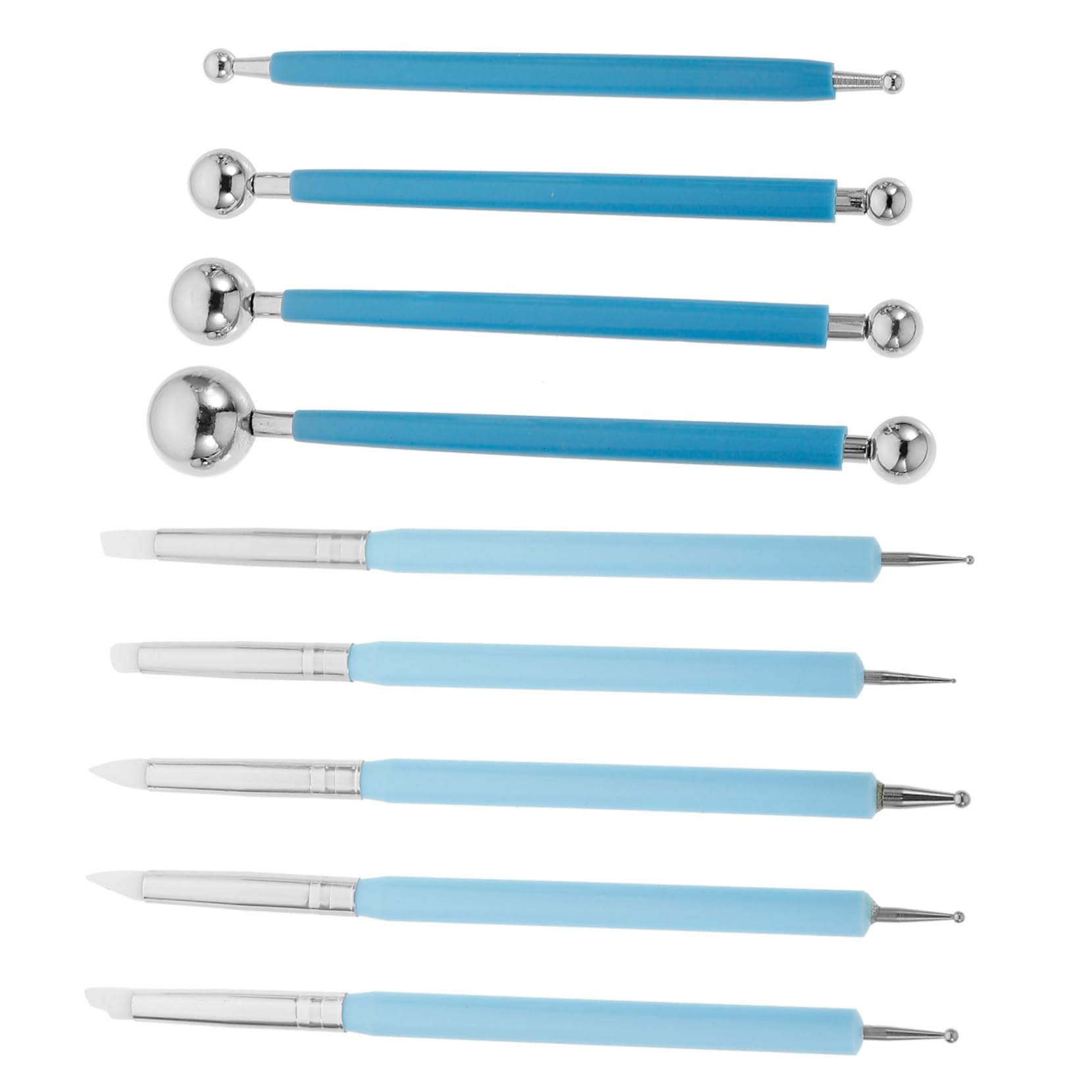 Veemoon Ergonomic Handle Clay Sculpting Tools 9pcs Clay Sculpture Tool Set Stable Performance for DIY Art