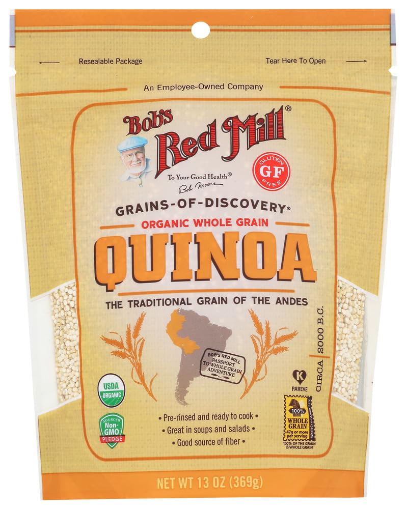 Bob's Red Mill Resealable Organic White Quinoa, 13 Ounce (Pack of 6)