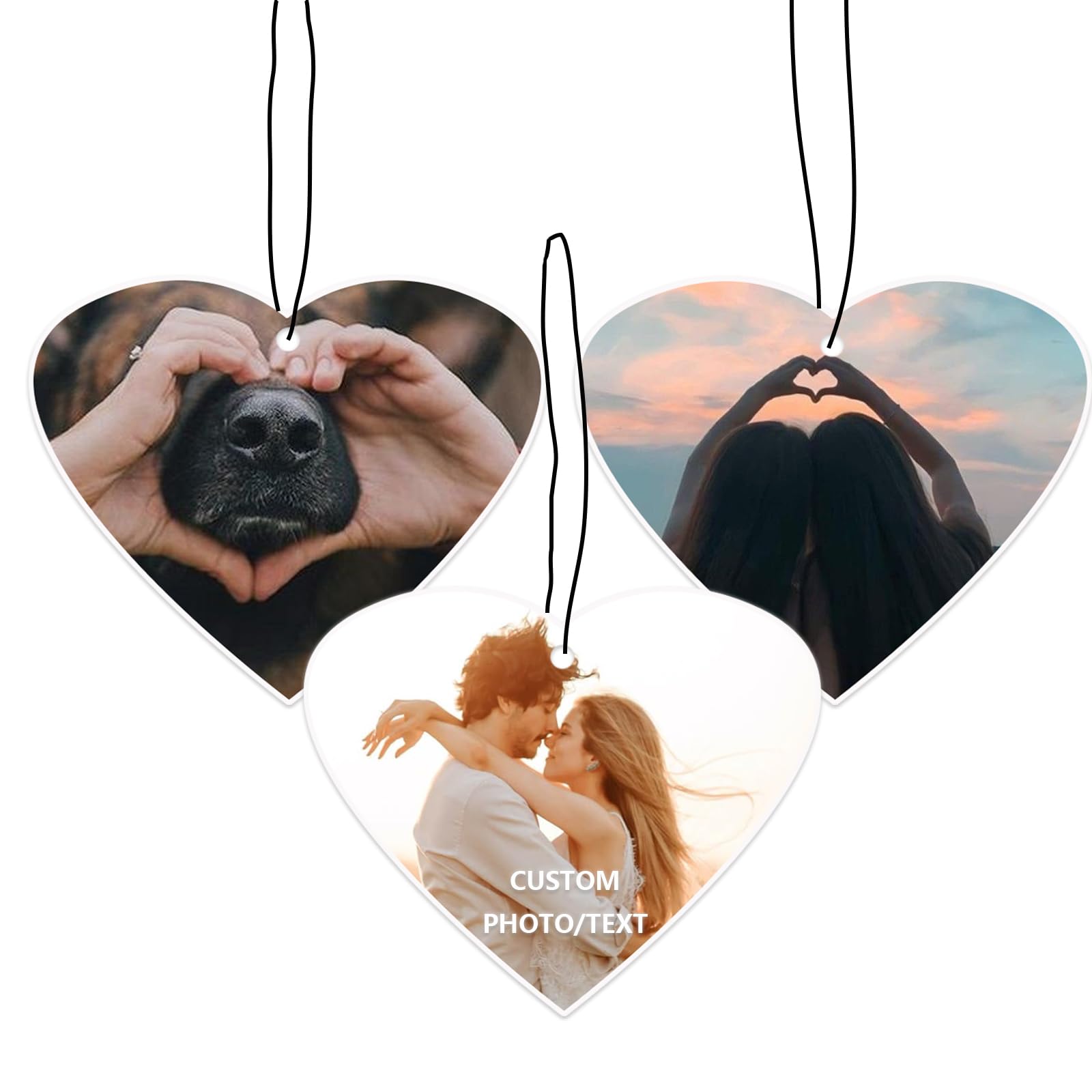 Custom Air Fresheners with Picture - Personalized Double Sided Photo Air Freshener for Car - Customized Face Air Freshener - Custom Birthday Gift,