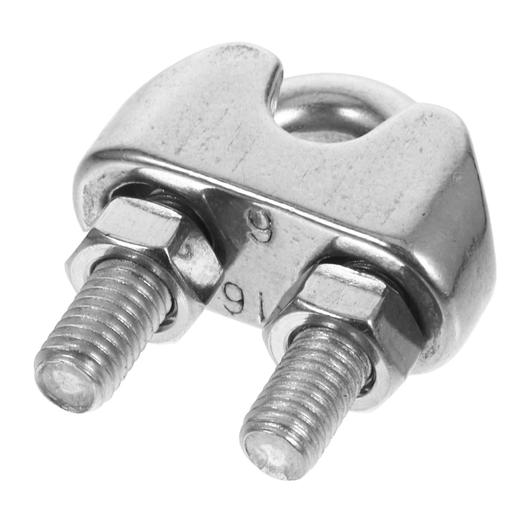 SOLUSTRE Wire Clamp Wire Clamps for Cables Wire Rope Clips Stainless Steel Wire Rope Cable Clamp Easy Installati