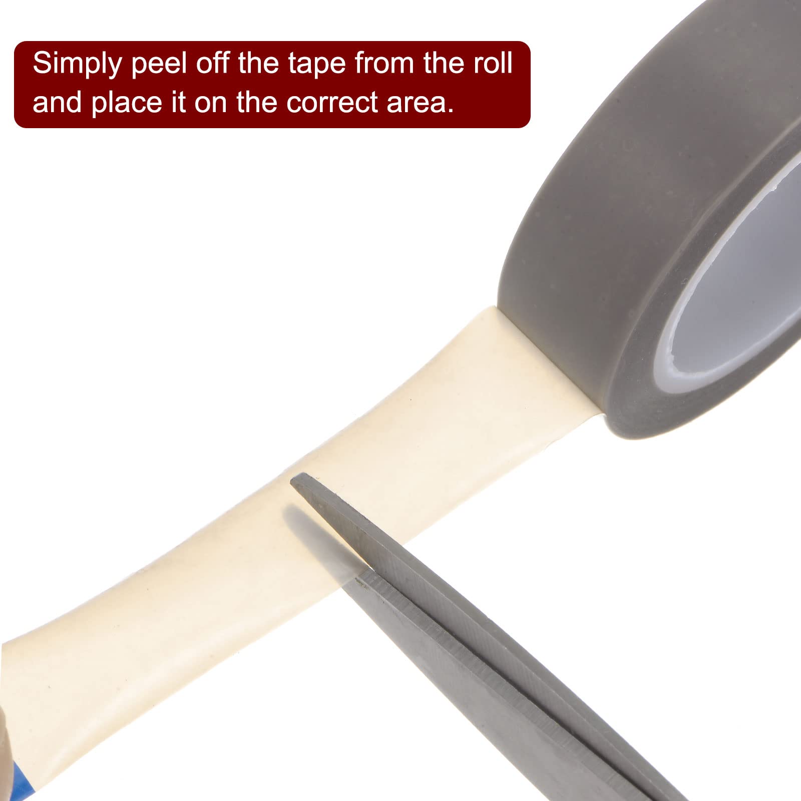 HARFINGTON Rollo de cinta de película PTFE, 0.4 pulgadas x 33 pies, cinta de alta temperatura de 0.08 mm de grosor con adhesivo de un solo lado para máquina selladora al vacío, selladores de impulso
