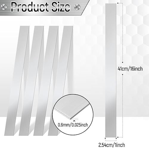 Vista 20 de Amylove 10 tiras de metal para calzas de chapa metálica, relleno de huecos, 0.02 pulgadas de grosor