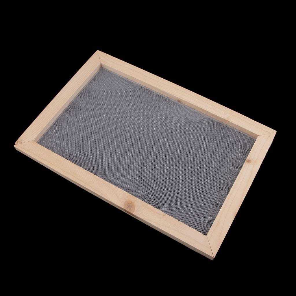 POFET Método antiguo de fabricación de papel de madera, para manualidades, molde de papel, pantalla para manualidades, suministros de manualidades, 20 x 30 cm