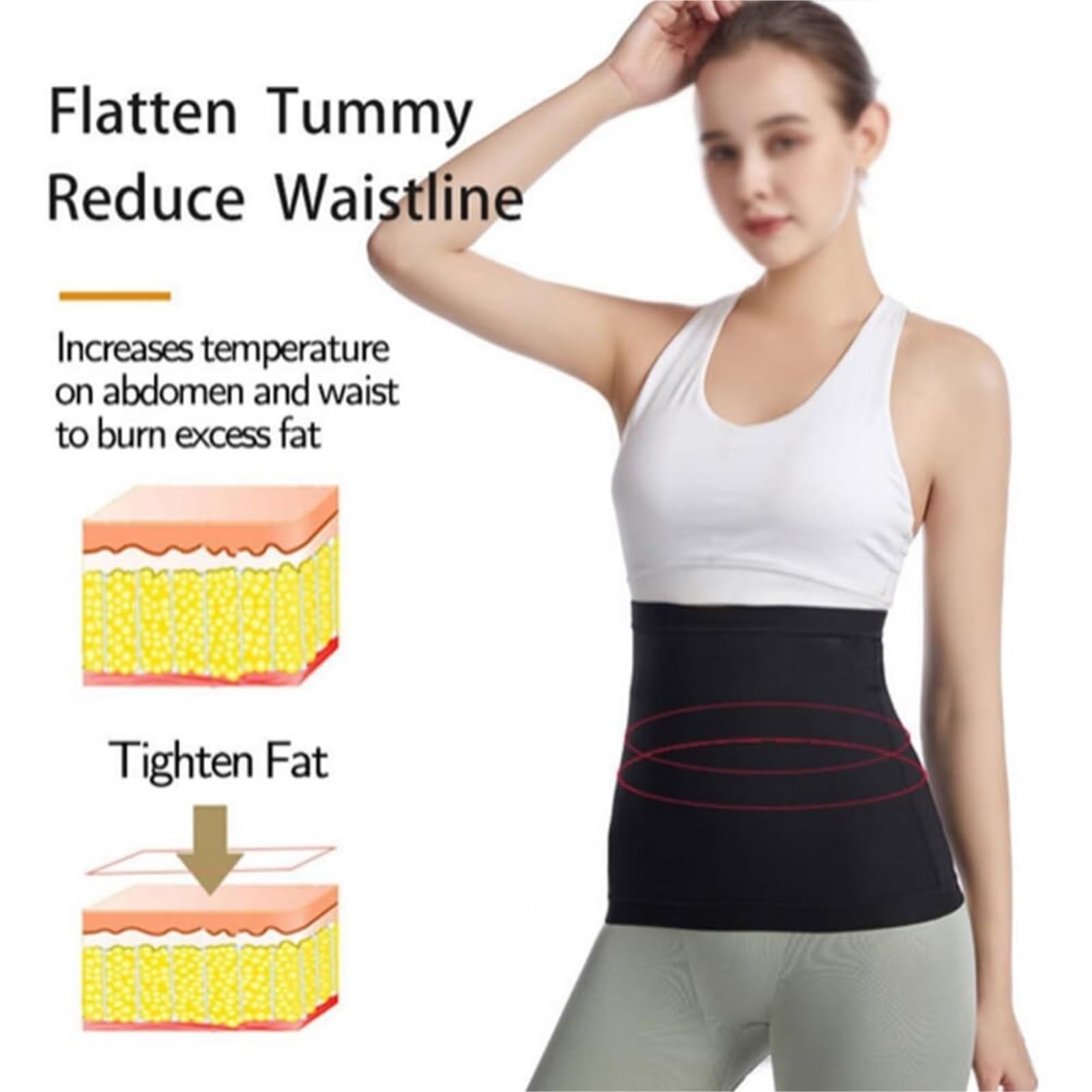 Ceinture Abdominale Perdre Ceinture De Sudation Pour Le Contrôle Du Ventre, Sauna, La Perte Poids, Fitness, L'amincissement Corps Pour Entraînement Fitness