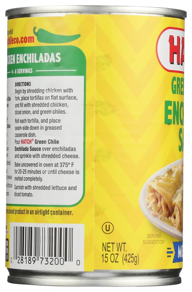 Hatch Green Chili Enchilada Sauce Medium, 15 -Oz. (Pack of 6)