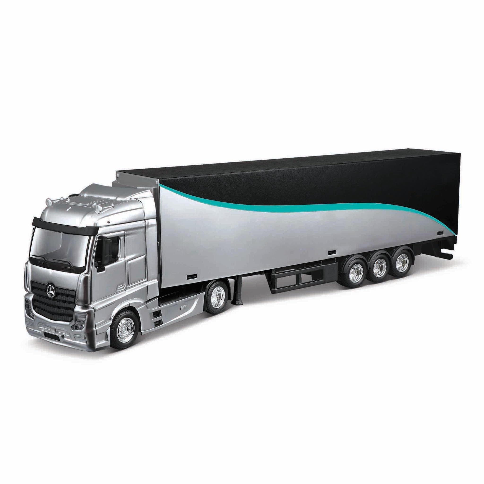 Bburago F1 Formula 1 MERCEDES AMG RACING TRANSPORTER W15 (2024), RUSSELL, 1:43 Scale