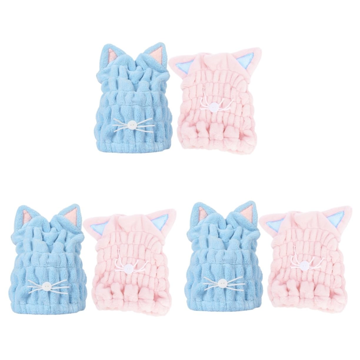 3 Series Toalla De Secado para Orejas Rosa Ultra Absorbente Y Acolchada 2 Piezas X 3