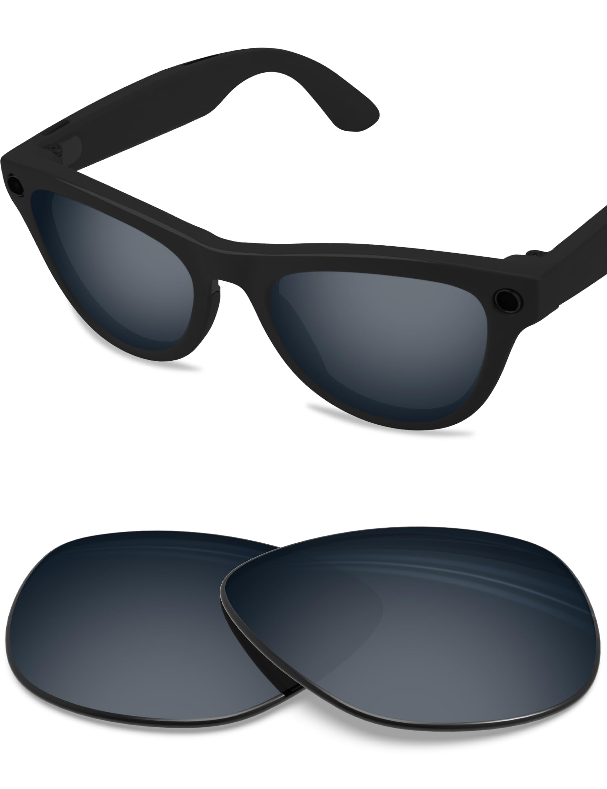 BLAZERBUCK Anti-salt Polarized Replacement Lens Compatible with Ray-Ban Meta Skyler RW4010 52mm Sunglass, Easy to Install