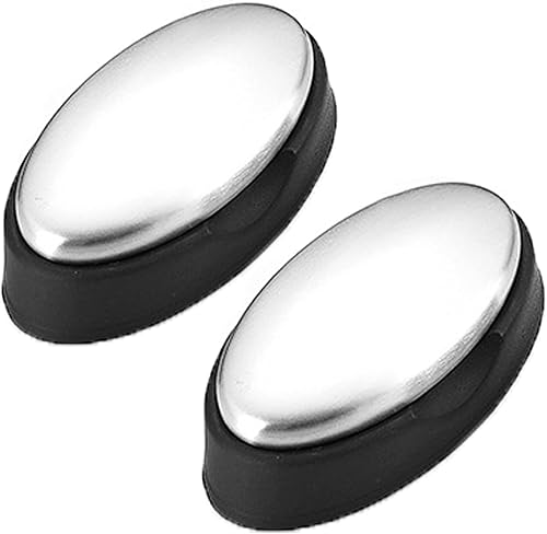 Asanta 2 paquetes de jabón de acero inoxidable, removedor de olores en barra de jabón de metal, elimina el olor para ajo, cebolla, pescado y más