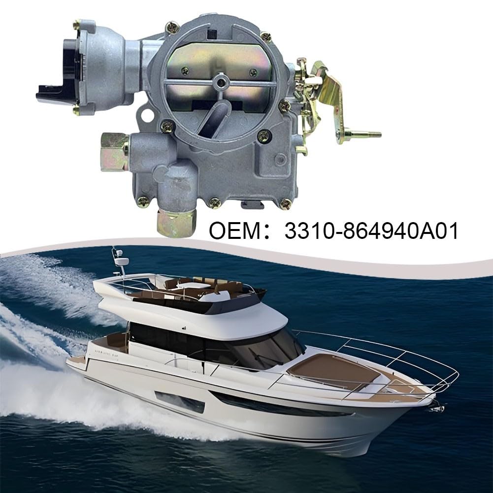 Carburatore marino 3310-864940A01 Costruzione in metallo resistente all'usura per Mercruiser 3.0L 2.5L Parte di ricambio del motore della barca facile installare
