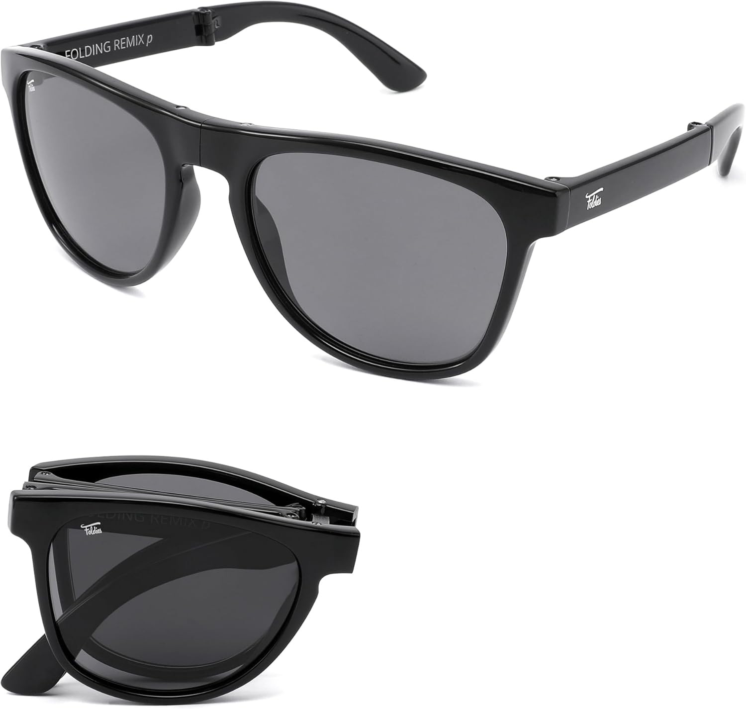Foldies Remix Folding Sunglasses Polarized, UV400, UVA, UVB Protection for Men Women, Folding Sunglasses Leather Case