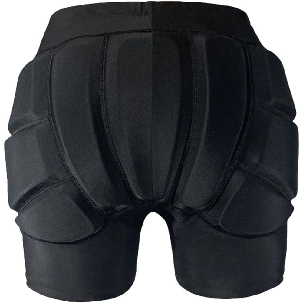 Baokuan Kids Butt Pad Shorts for Skating Snowboarding Ski Hockey, Hip Tailbone Protective Padded Shorts for Youth Child