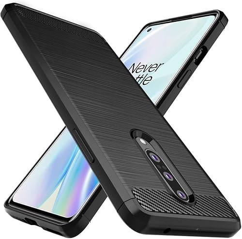 Osophter Funda para Oneplus 8 no compatible con Oneplus 8T, 1+8 funda protectora de goma TPU flexible de absorción de golpes para One Plus 8 (negro)