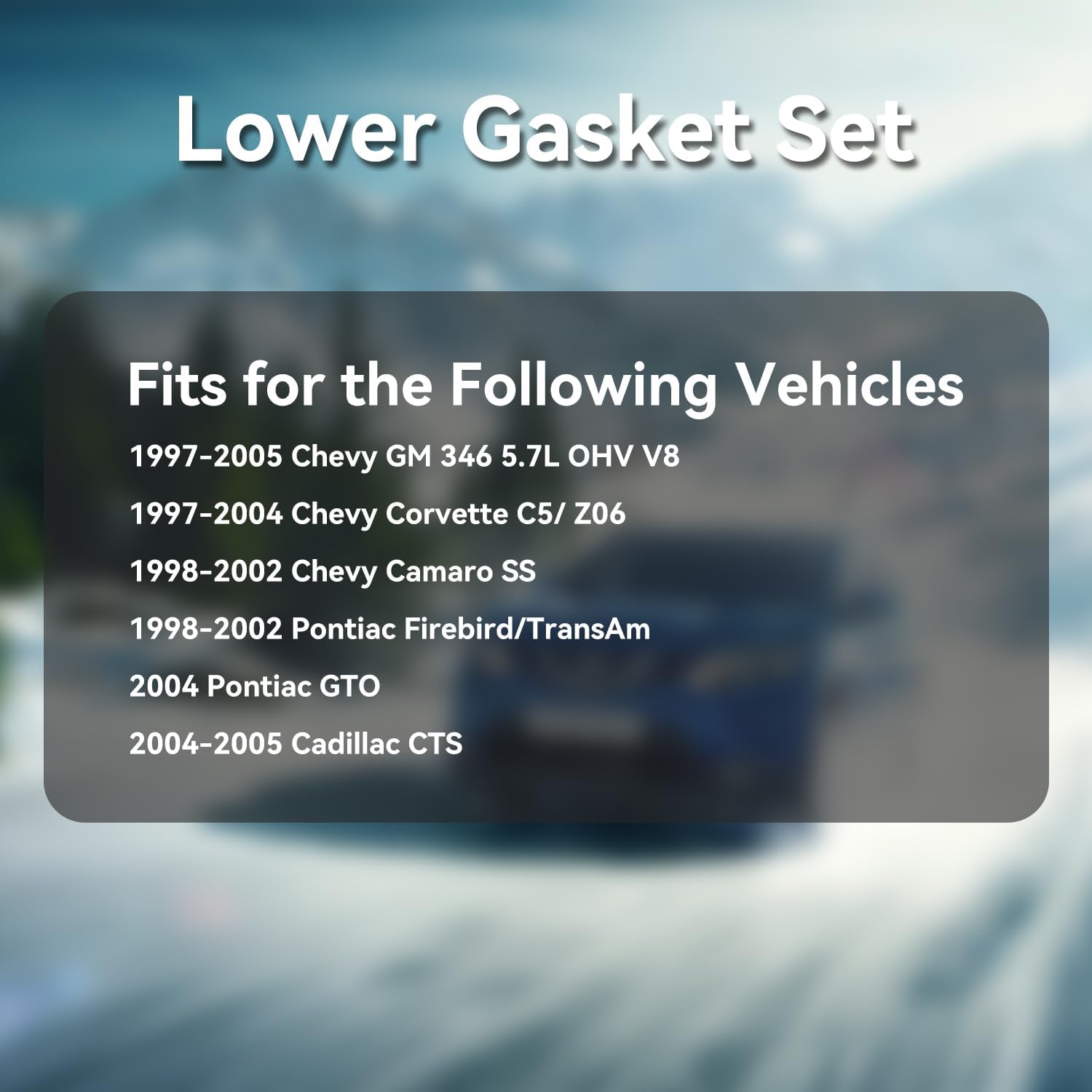 Engine Conversion Lower Gasket Set Fit for Chevrolet Buick Hummer GMC Pontiac 4.8L 5.3L 5.7L 6.0L 6.2L LS1 LS2 LS3 LS4 LS5 LS6 CS5975A CS9284