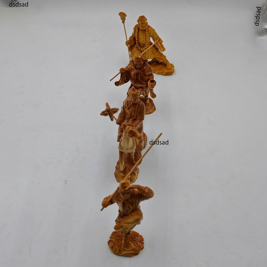 Amazon.co.jp: 木彫り置物【 西遊記：唐僧・ 沙僧 ・Sun Wukong