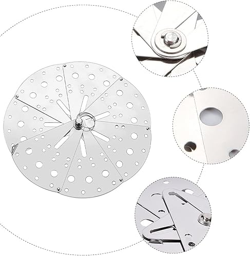 Miniatura 5 de Zerodeko Tapa ajustable para cocinar, tapa extensible y contráctil, tapa de acero inoxidable antiderrames, tapa para tapones para hervir sobre