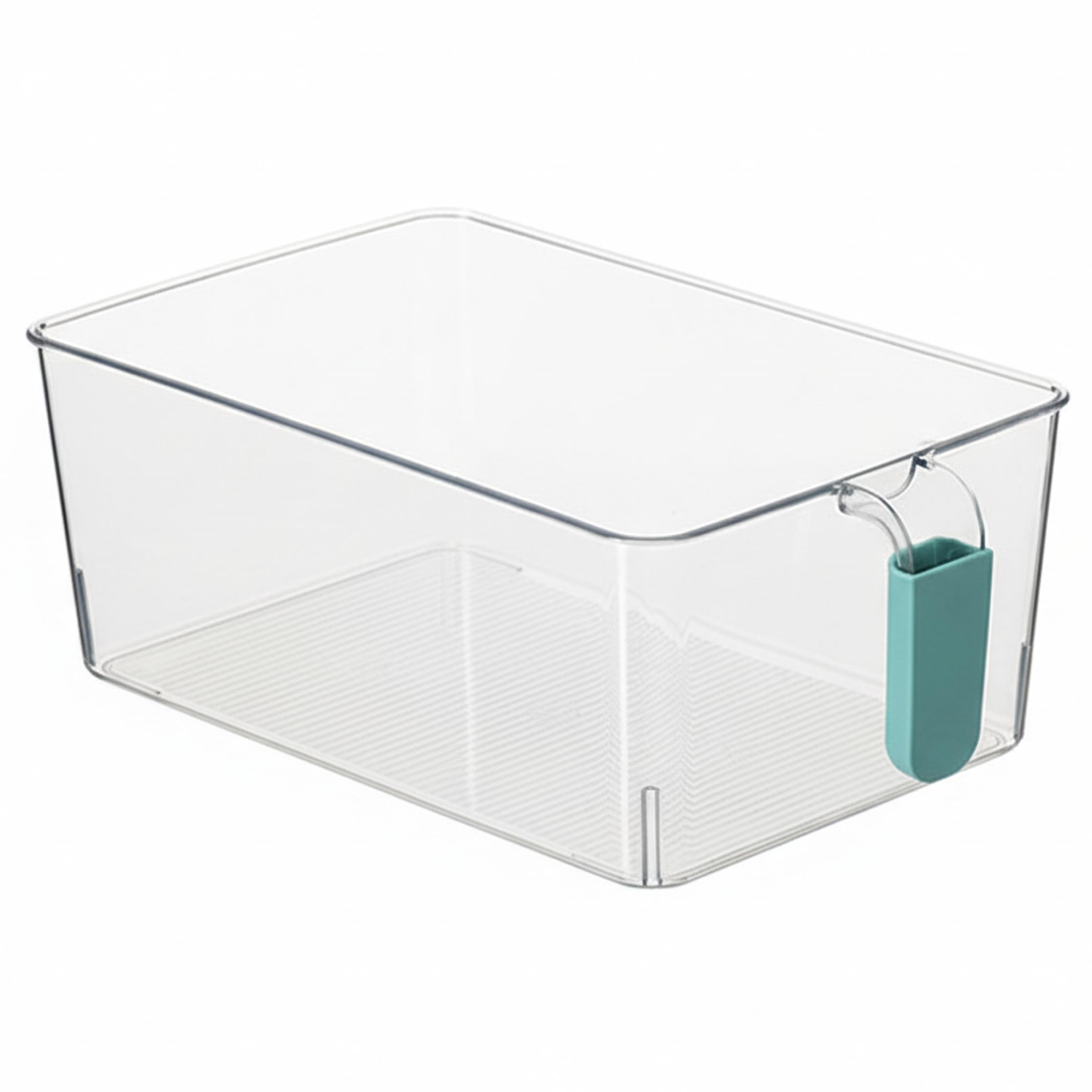Striegro Ice Container For Freezer Transparent Freezer Ice Bin With Handle, Drawer-style Storage Bin, Food-safe Wide Storage Container Fruits, Veggies..