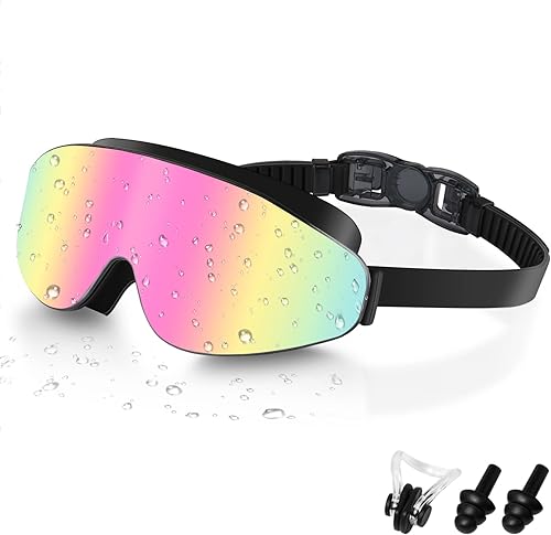 Miniatura 9 de Gafas de natación para niños, gafas de natación polarizadas para niños, visión amplia, antivaho sin fugas, gafas de natación para edades de 4 a 16 C