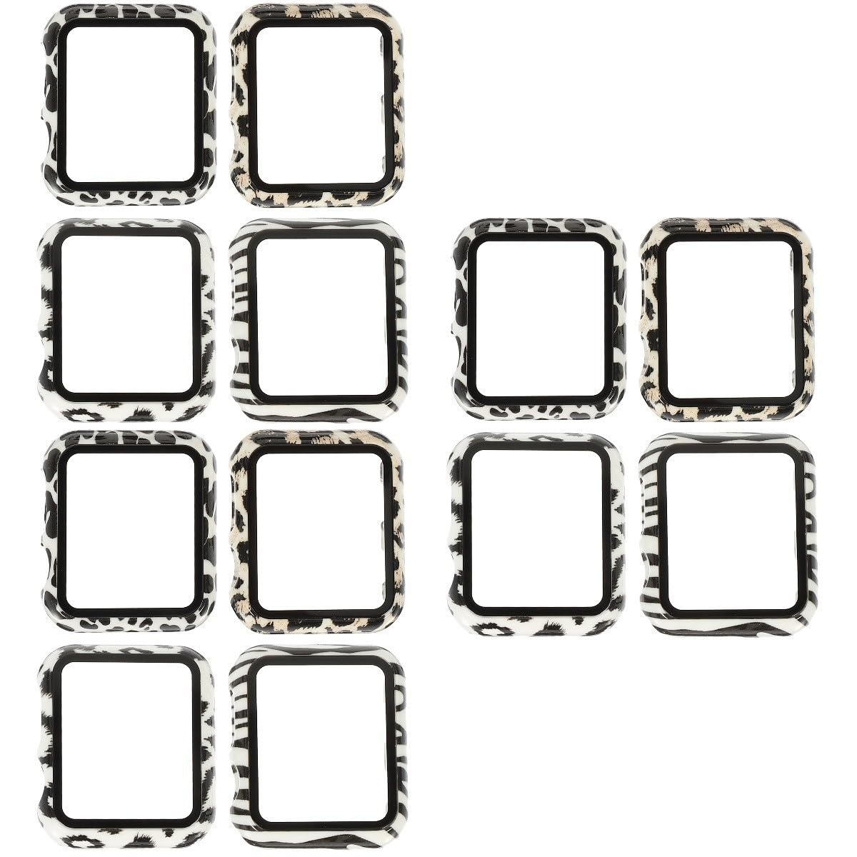 HOMSFOU 3 Set Custodia Schermo Protettore Ultra Telaio Dell'orologio Protezione Per Orologio Antigraffio Banca Cornice Per Smartwatch Pellicola Temperata 4 Pezzi * 3