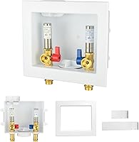 Vista 8 de Paquete de 1 caja de salida para lavadora GUOFIS con martillo de acero inoxidable, caja de lavado PEX con diseño de drenaje central y lateral