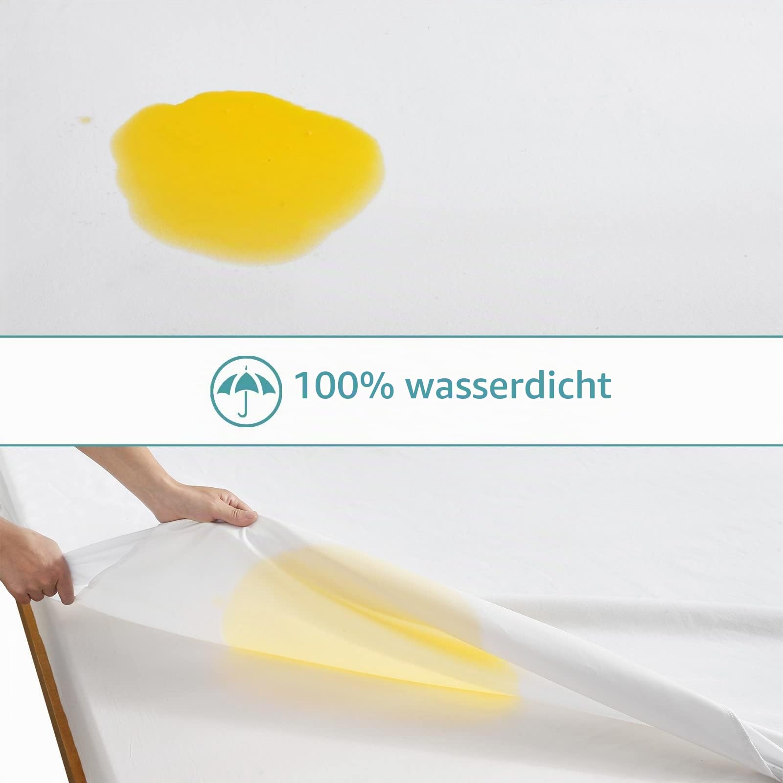 Bedecor Doppelpack Matratzenschoner Wasserdicht Wasserundurchlässige Matratzenauflage Molton 140x200 cm