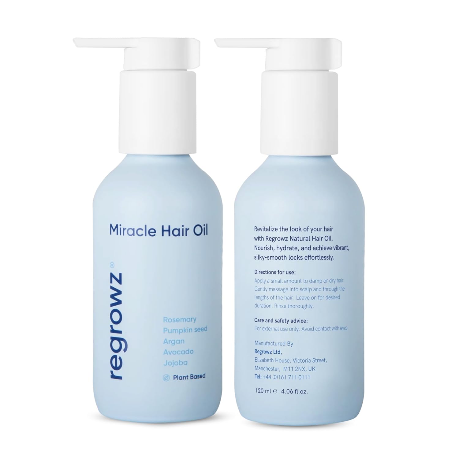 Regrowz Natural Hair Oil 3 x4.06 Fl Oz - Rosemary Hair Growth Oil with Argan & Jojoba – Strengthen, Hydrate & Moisturise Dry, Damaged Hair – Hair Loss Treatment