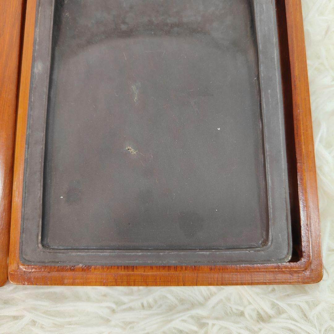 墨運堂 彫花硯 6吋 麻子坑 ましこう 彫花 硯　すずり 書道具 木箱 墨運堂 彫花硯 6吋 麻子坑 ましこう 彫花 硯 すずり 書道具 木箱