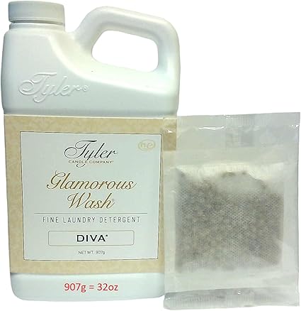 TYLER CANDLE COMPANY Glam Wash Diva 32 Fl Oz Laundry Detergent/w Dryer Sachet Single Pouch fL