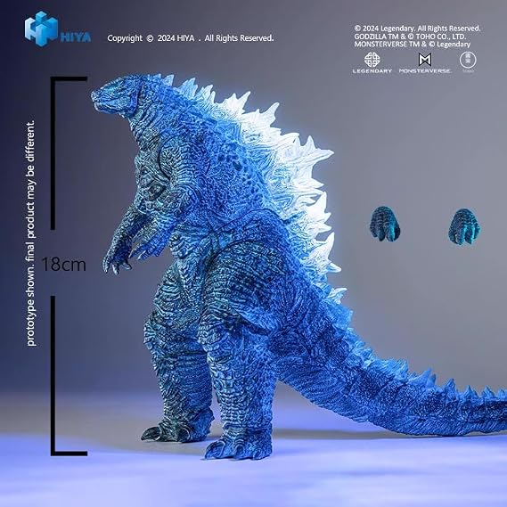 LEBOO Hiya Toys Godzila x Kong: The New Empire - Energized Godzila Exquisite Basic 7 Action Figure EBG0187, Ages 15 and Up